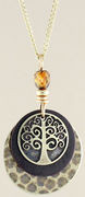 Gold and Brown Tree of Life Necklace