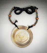 Dan Townsend Shell Gorget- Owl (4097)