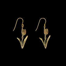 Michael Michaud Yellow Tulip Earrings (4191)