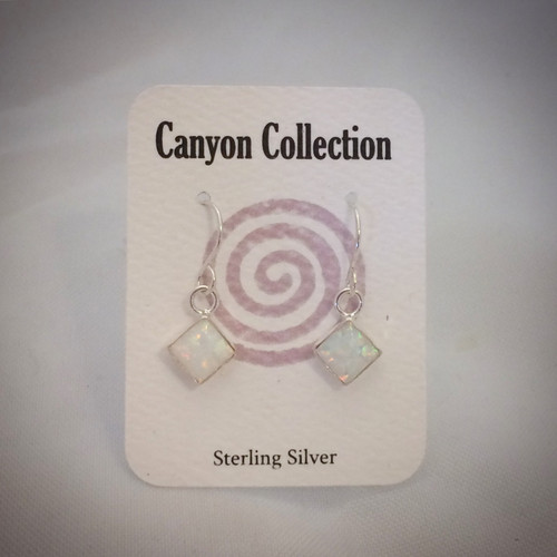 Opal and Sterling Silver Earrings