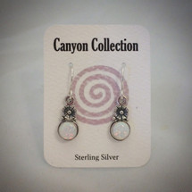 Opal and Sterling Silver Earrings