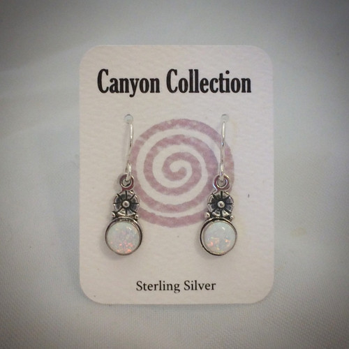Opal and Sterling Silver Earrings