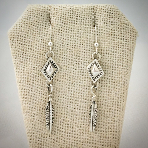 Sterling Silver feather earrings