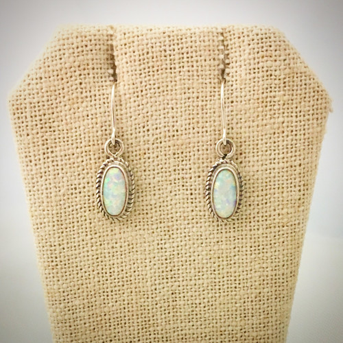 Cultured Opal and Sterling Silver earrings