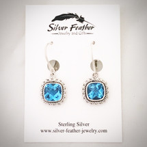 Blue Topaz Earrings ID-006