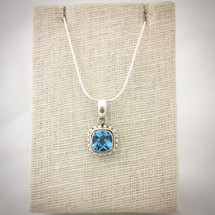 Blue Topaz Necklace ID-007