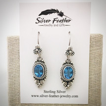 Blue Topaz Earrings ID-008