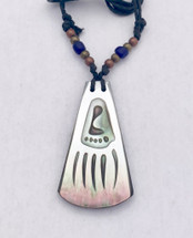 Dan Townsend Shell Gorget- Man following path of the Bear  3093