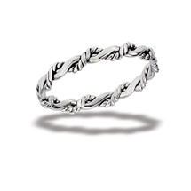 Rope Twist Silver Ring