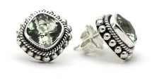 Green Amethyst Earrings-3173