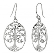 Oval Tree of Life Earrings 3215