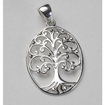 Tree of Life Oval Necklace-Medium 3215