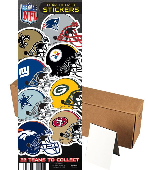 Nfl Helmet Stickers Gumballstuff Bulk Vending Supplies