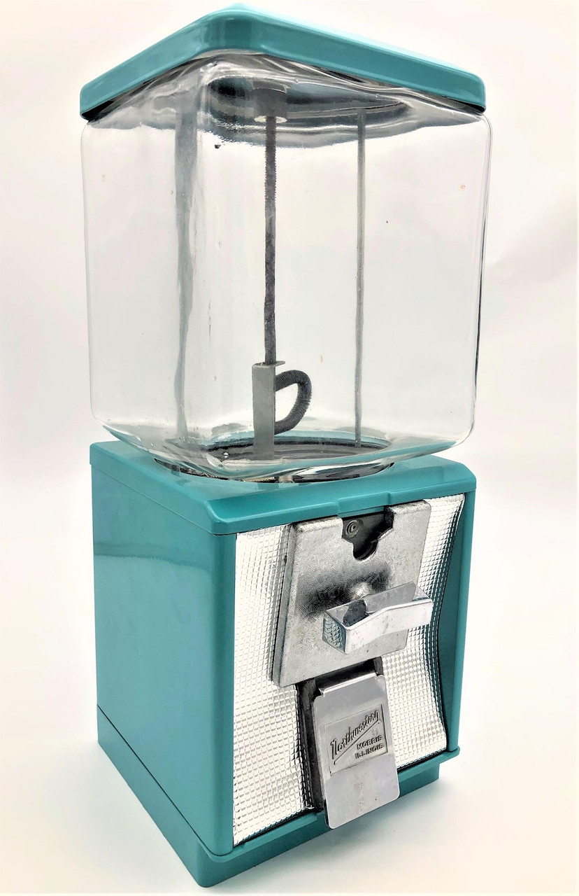 Vintage Glass Northwestern Model 60 Gumball Candy Toy Nut Bulk Vending machine 