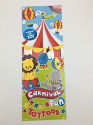 Cute Carnival Tattoos Box of 300 in vending folders