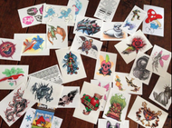 Stickers and Tattoos Mix for flat vend sticker and tattoo bulk vending machine