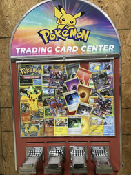 Themed Pokemon Card Vending Machine 4 column Trading Card Center