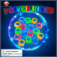 Fluorescent Crystal Rings 250 pcs in 2" Capsules