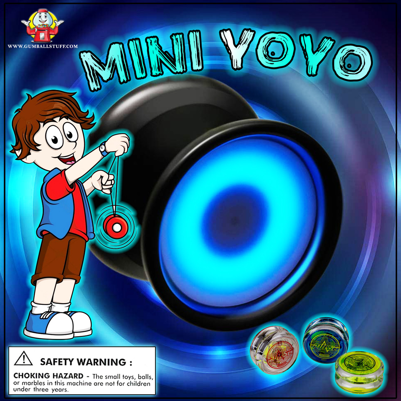 Mini YoYos 250 pcs in 2" Capsules GumballStuff Bulk Vending Supplies