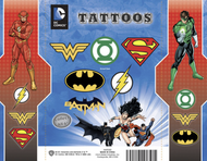 DC Hero Tattoos in 2 inch Vending Machine Capsules 250 pieces Batman Superman Etc