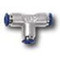 T Union, standard plastic collars, Butyl seals, 1/4" click lock