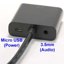 back of the vga side of a hdmi to vga converter