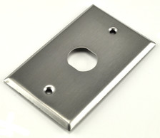 1 hole, 1 gang stainless steel industrial wall plate