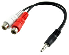 3.5mm male to 2x rca female adapter