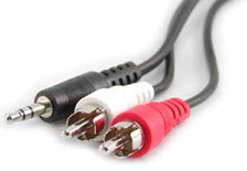 3.5mm male to 2x rca cable 6'