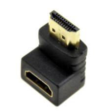 Male to female HDMI right angle adapter