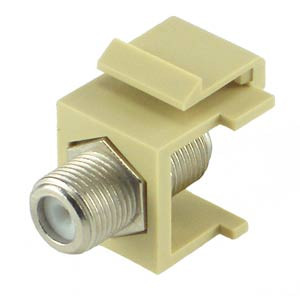 F Type Keystone Jack Ivory
