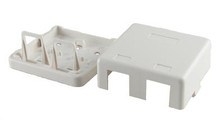 Dual Port White Surface Mount Box