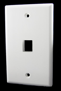 1 Port White Wall Plate