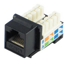 Black Cat6 Keystone Jack