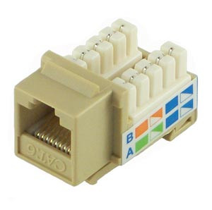 Ivory Cat6 Keystone Jack