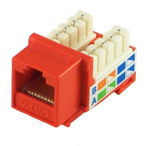 Orange Cat6 Keystone Jack