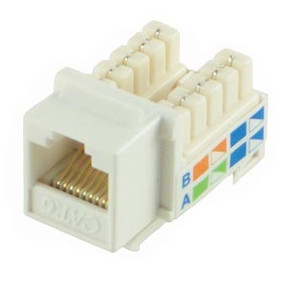 White Cat6 Keystone Jack