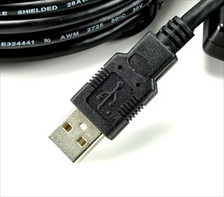 Male end of 16' USB Active Extension
