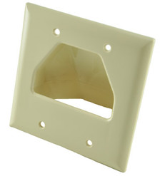 Ivory Dual Gang Bull Nose Wall Plate