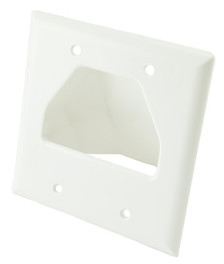 White Dual Gang Bull Nose Wall Plate