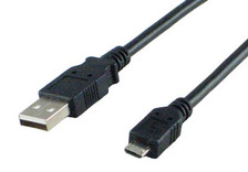8" USB A to Micro B Cable