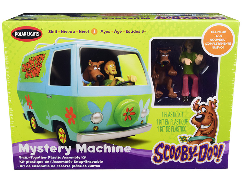 Skill 1 Snap Model Kit The Mystery Machine with Two Figurines (Scooby-Doo and Shaggy) 1/25 Scale Model by Polar Lights