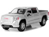 2019 GMC Sierra 1500 SLT Crew Cab Pickup Truck Silver Metallic 1/24 1/27 Diecast Model Car Motormax 79361