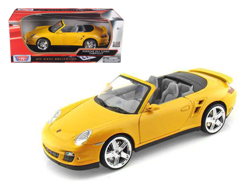 Porsche 911 (997) Turbo Convertible Yellow 1/18 Diecast Car Model
Motormax 73183
