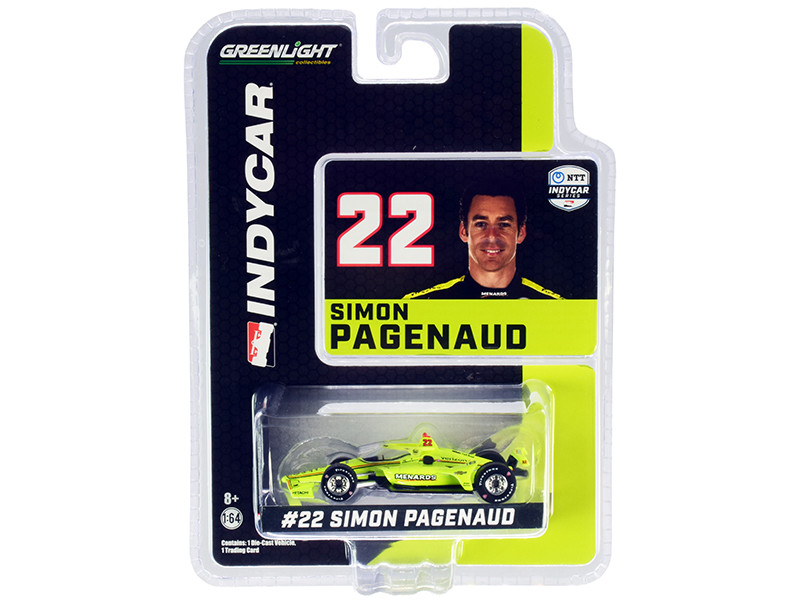 Dallara IndyCar #22 Simon Pagenaud Menards Team Penske NTT IndyCar Series 2020 1/64 Diecast Model Car Greenlight 10870