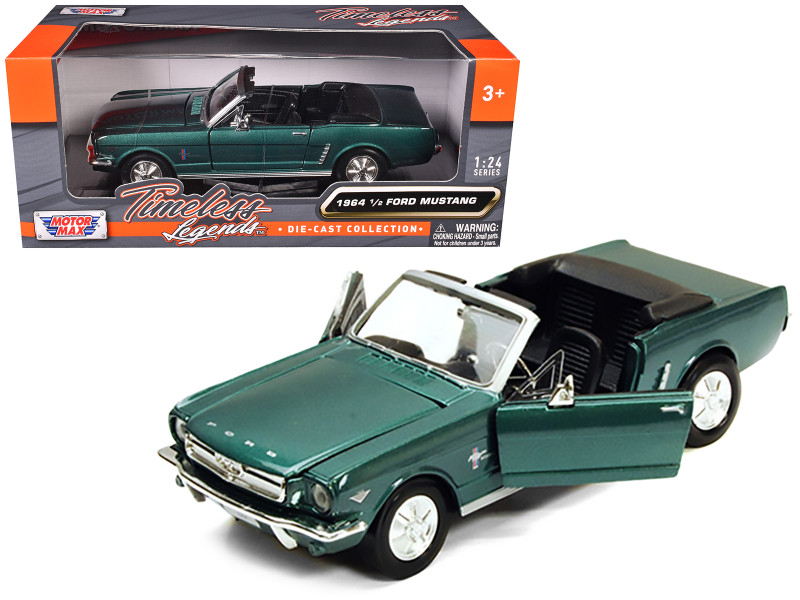 1964 1/2 Ford Mustang Convertible Green 1/24 Diecast Model Car
Motormax 73212