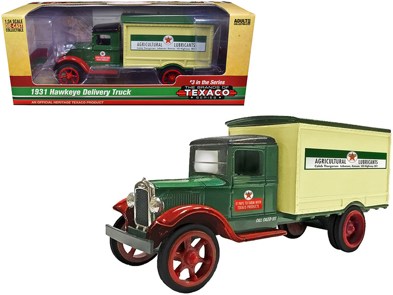 1931 Hawkeye Texaco Delivery Truck Agricultural Lubricants 3rd in the Series The Brands of Texaco Series 1/34 Diecast Model Auto World CP7585