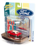 1964 1/2 Ford Mustang Rangoon Red Red Interior Collectible Tin Display Introducing The Ford Mustang Greetings from World's Fair 1964 1965 1/64 Diecast Model Car Johnny Lightning JLDR012 JLSP081