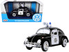 1966 Volkswagen Beetle Police Car Black White 1/24 Diecast Model Car Motormax 79578