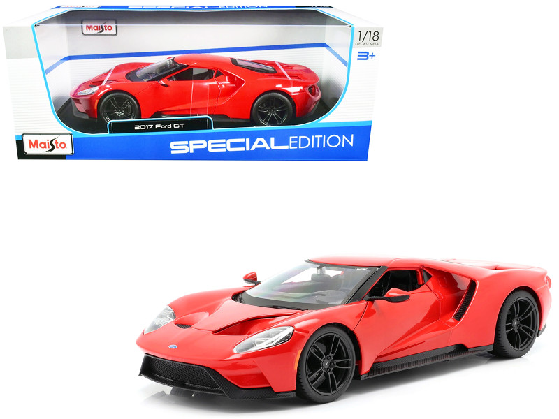 2017 Ford GT Red with Black Wheels Special Edition 1/18 Diecast Model Car Maisto 31384